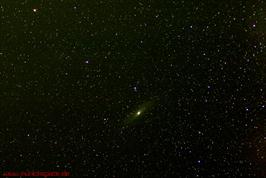 =Andromeda Galaxie M31, Taubenberg (MB), SLR mit Teleobjektiv (Brennweite 92mm), Belichtungszeit: 245 Sek.