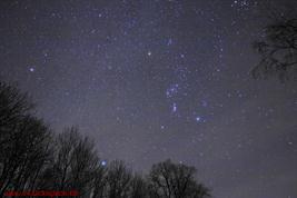 Orion, Procyon, Sirius; Thalham, 15 Sek., 20mm, F2,8, ISO 800