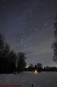 Orion, Plejaden; Thalham, 25 Sek., 10mm, F3,5, ISO 800