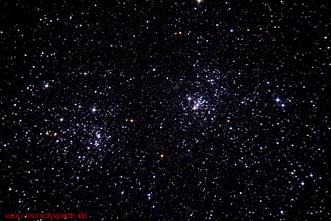 H und Chi Persei (Double Cluster NGC 869 und 884), Sudelfeld, SLR auf Newton-Reflektor 200/1000mm, 4x75 Sek.