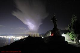 Sternenhimmel + Gewitterwolke (Italia, Calabria, Bova Marina); Aufnahme: 10mm; F9; ISO500; 51sek. (SLR) _3465