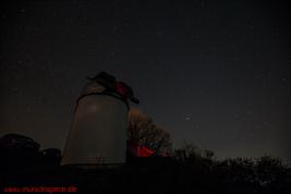 Sternenhimmel über der Sternwarte Winzer (Niederbayern) im März 2014