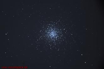 M13 Kugelsternhaufen (Hercules-Cluster) durch das Goerz-Spiegelteleskop der Oststernwarte des Deutschen Museums