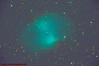 M27 Hantelnebel, Sternwarte Max Valier Südtirol, 80cm Cassegrain, ISO3200, 256 Sek., 8 Frames